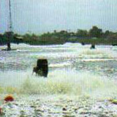 Surface aerators in aeration basin